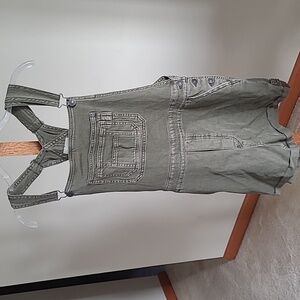 American Eagle Outfitters Olive Bib Overall Shorts